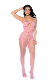Blush Reverie Fishnet Bodystocking - Os - Bubblegum Pink