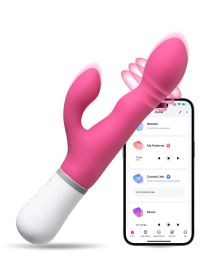 LOVENSE Nora Rabbit Vibrator with APP Control, Pink Vibrator Rabbit with Dual Motor, Clitoral Stimulator Dildo Massager
