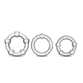 Stay Hard Beaded Cock Rings (Option: 3 Pack Clear)