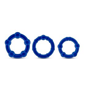 Stay Hard Beaded Cock Rings (Option: 3 Pack Blue)