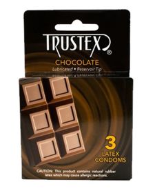 Trustex Flavored Lubricated Condoms (Option: 3 Pack Chocolate)